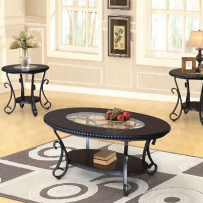 Hot Sale Luxury Creative Design Living Room Furniture Double Layer Oval Side Table Transparent Tempered Glass Coffee Table