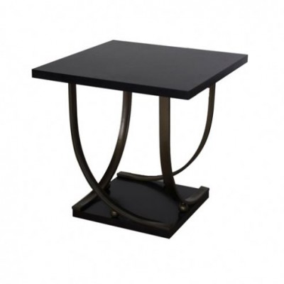 Factory Wholesale Living Room Furniture Creative Design Small Square Side Table Black Square Coffee Table